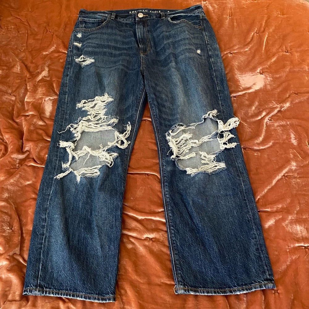 AE 90s Boyfriend Fit ripped jeans